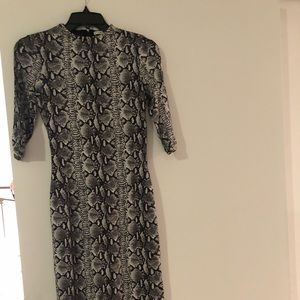 Snakeskin bodycon dress